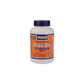 NOW HIGH LIGNAN ORGANIC FLAX OIL 1000 MG - 120 SOFTGELS