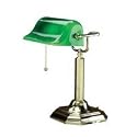 Lite Source Banker's Lamp Polished Brass Type A 60w LS-228PB