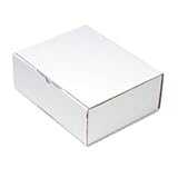 Quality Park Corrugated Cardboard Die-Cut Folded Mailing Box, 8.75 x 11.25 x 4 Inches, White, 1 Box (74101)