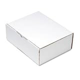 Quality Park Corrugated Cardboard Die-Cut Folded Mailing Box, 8.75 x 11.25 x 4 Inches, White, 12 Boxes (74101)