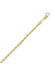 Rope Chain Necklace 2.5mm Wide 14k Yellow Gold Filled - Made in the USA