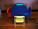 Colorful Childrens Folding Table and 4 Chair Set for Kids