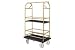 Bellman Condo Cart 40x25 Satin Brass Black Carpet, 4 Pneumatic Wheels