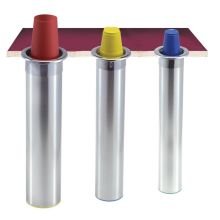 San Jamar C3400C Stainless Steel In-Counter Mount Beverage Foam Cup Dispenser, Fits 12oz to 24oz Cup Size, 2-3/4