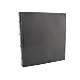 European Leather Photo Album with Archival, Acid Free Paper Holds 200 4x6" Photos, Black