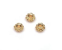 Gold Round Cast Beads, 25 Pc/Pkg
