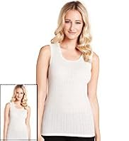 2 Pack Sleeveless Pointelle Thermal Vests