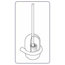 Hafele Wall Mount Toilet Brush Unit in Ice Blue 