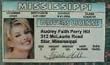 Faith Hill Fake Drivers License