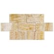 4x4 Sample of 3x6 Brick Pattern Honey Onyx Polished Mosaic Tiles