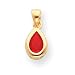 Gold-plated July Birthstone Teardrop CZ Necklace - title=