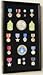 Large Military Medals, Pins, Patches, Insignia, Ribbons, Flag Display Case Cabinet, Black