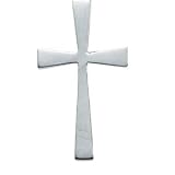 14K White Gold Cross Pendant