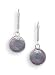 Grey Cultured Freshwater Coin Pearl Lever Back Earrings
