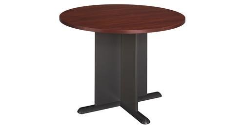 Bush Furniture Round Conference Table, Hansen Cherry/Galaxy