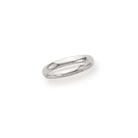 Women's 14k White Gold 3mm Comfort Fit Wedding Band Ring, Size 7