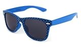 UrbanSpecs Sunglasses - Kids - Wayfarer / Frame: Blue and Black Checkered Lens: Grey-NY3614BLU