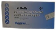 Dynarex Stretch Gauze Bandages, 6" x 4.1 yds, Sterile & Latex-Free, Wound Care in Medical and Home Environments, 1 Box of 6 Dynarex Stretch Gauze Bandages