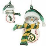 Scottish Christmas Oakland Athletics Home Run Snowman Ornament Set