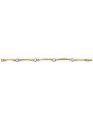 14k Imported Two Tone Bracelet 7"