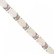 New 14KT Yellow Gold Oval Opal Diamond Bracelet 7.5in