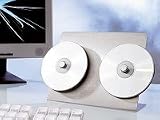 Design Halterung aus Edelstahl für CDs, DVDs und Blue-rays