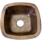 Brass Elegans 98MPL-ANTQ Multi-Purpose Sink/Flat Lip, Copper Hand Hammered Sink, Antique