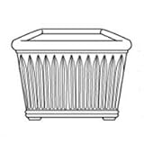 14 SQUARE PLANTER RUST COLOR