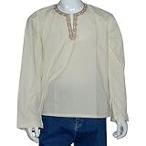 Clothes from India Kurta or Short Shirt Mens Summer Clothing
