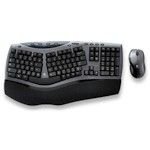 Logitech Cordless Desktop Comfort Laser - Keyboard - wireless - RF - ergonomic - mouse - USB / PS/2 wireless receiver - charcoal - UK