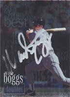 Wade Boggs, Tampa Bay Devil Rays, 1999 Topps 20th Century Best Foil Autographed Card