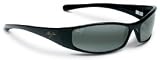 MAUI JIM HOKU 106 106-02 GLOSS BLACK PLASTIC NEUTRAL GREY POLARIZED SUNGLASSES SHADES