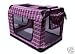 36 Pink Plaid Pet House Soft Crate Carrie