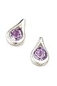 Amethyst Set Silver Earrings