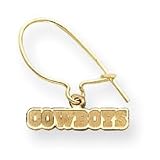14K Dallas Cowboys Cowboys Wire Earrings