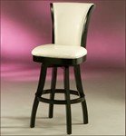 Glenwood GL219 Swivel Counter Stool - Feher Black with Cream Leather