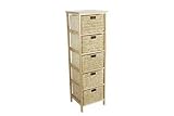 Henley 5 Drawer Natural Coloured Tallboy / Storage