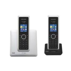 TCom Telekommunikation analog Telefon Sinus 302 plus 1 zwei Mobilteile, Silber/Schwarz