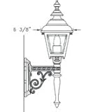 IMAGE OF Hanover Lantern B2475IRN Plymouth Small 1 Light Outdoor Wall Light in Ironstone with Clear Beveled Glass glass