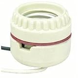 read full review Leviton 8101 Medium Base, Two-Piece, Keyless, Incandescent, Unglazed Porcelain Lampholder, Ring-Type, Single Circuit, Back Wired, Slot Lock Prevents Rotation, White