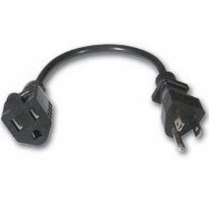 Cables To Go 03115 18 AWG Outlet Saver Power Extension Cord NEMA 5-15R to NEMA 5-15P (6 Feet/1.82 Meters) Black