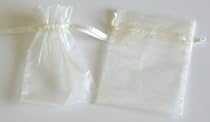 Sheer Organza Favor Bags - 3"x4" - Ivory Color - 30 Bags
