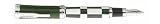Conklin Jockey Club Saratoga Green/White Fine Point Fountain Pen - JC02FP-F