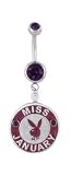 Miss January Bunny Belly Ring