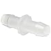 Value Plastics N690-6 Straight Through Tube Fitting with 600 Series Barbs, 5/8" (16.0 mm) ID Tubing, Natural Polypropylene (25-Pack)