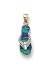 14k Two-Tone Dark Green Opal Flip-Flop and Diamond Pendant - JewelryWeb