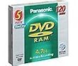 Panasonic DVD-RAMs for Video Recording (5-Pack) (LM-AF120U5)