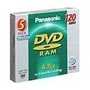 Panasonic DVD-RAMs for Video Recording (5-Pack) (LM-AF120U5)