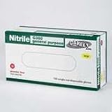 General Purpose Gloves, Large Nitrile, Powder-free, 100 latex free, Blue, 4 Mil, 100ea/Dispenser