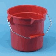 Rubbermaid-Red Brute Plastic 10 Quart Round Bucket 10 qt (2963RD) Category: Mop Buckets and Wringers